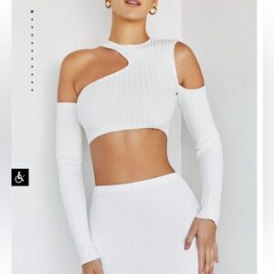 NWT Mistress Rocks White Cutout Top size small NWT